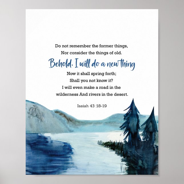 Isaiah 43:18-19 poster (Vorne)