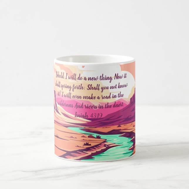 Isaiah 43:19 Kaffeetasse Fluss Wüste (Mittel)