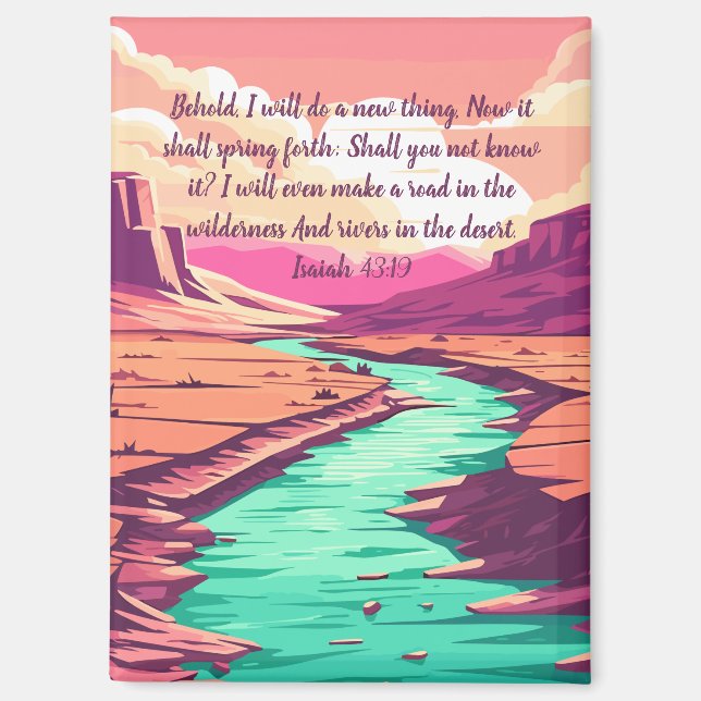 Isaiah 43:19 Magnet River Desert  (Vorderseite)