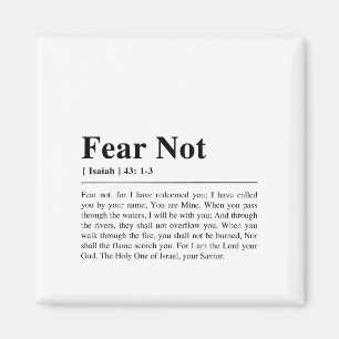 Isaiah 43:1-3 Angst nicht Magnet