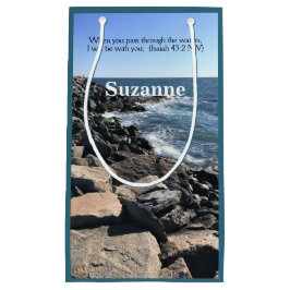 Isaiah 43:2 Ich werde mit dir Foto des Ozeans sein Kleine Geschenktüte