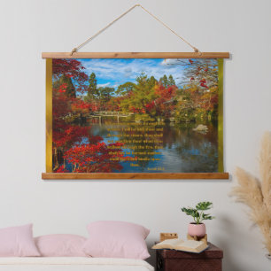 Isaiah 43:2 Wandtapestry aus Holz Wandteppich Mit Holzrahmen