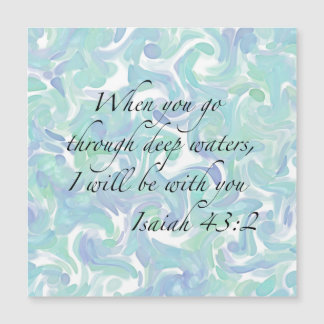 Isaiah 43:2 Wenn du gehst... Magnetkarte