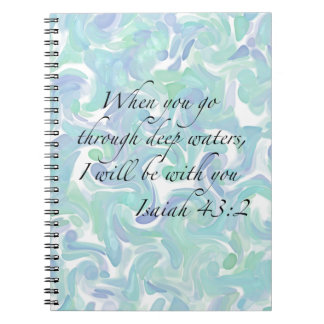 Isaiah 43:2 Wenn du gehst... Spiral Notebook Notizblock