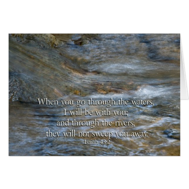 Isaiah 43:2 Wenn Sie durch Wasser gehen (Vorderseite (Horizontal))