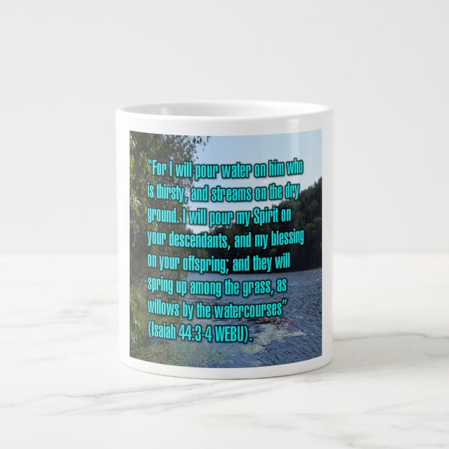 Isaiah 44:3-4 WEBU-Tasse Jumbo-Tasse (Vorderseite)