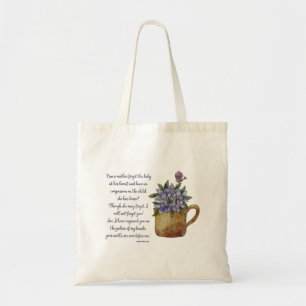 Isaiah 49 Bible Scripture Verse Vergiss Me Nots Tragetasche