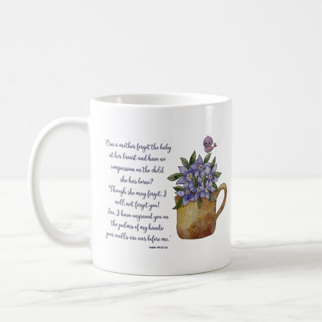 Isaiah 49 Bible Verse Scripture Kaffeetasse (Links)