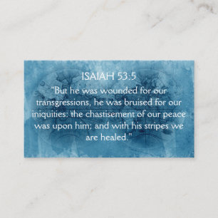 ISAIAH 53:5 Bibelkarte zur Schrift Visitenkarte