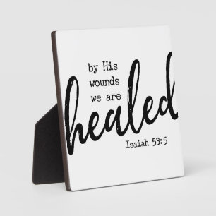 Isaiah 53:5 Bibelschrift heilen Bauernschild Fotoplatte