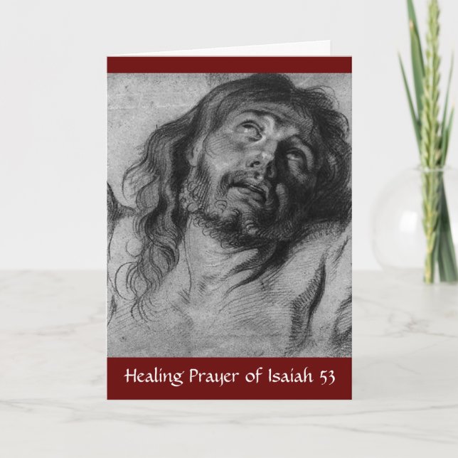 Isaiah 53 Gebet Card Dankeskarte (Vorderseite)
