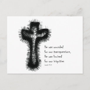 Isaiah-53 - Kreuz / Christlicher Zeuge Postkarte