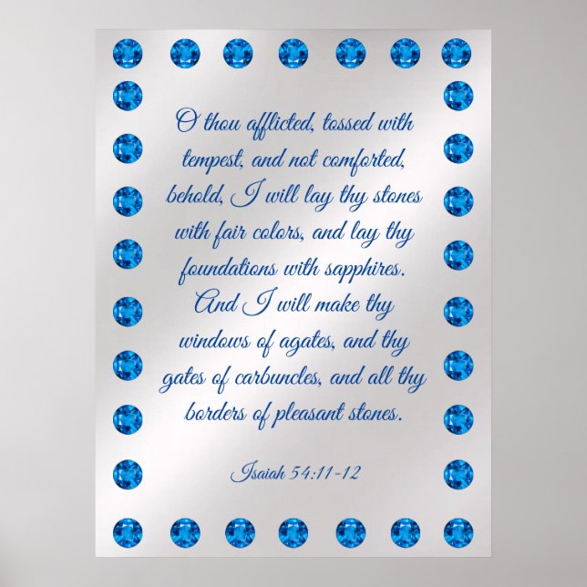 Isaiah 54:11-12 Poster (Vorne)