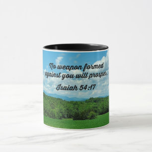 Isaiah 54:17 Keine Waffe gegen dich geformt Tasse