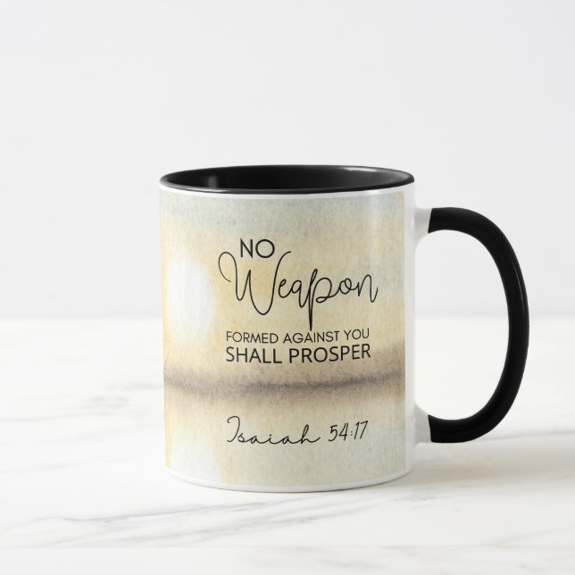 Isaiah 54 17 Keine Waffe gegen euch gebildet Bibel Tasse (Rechts)
