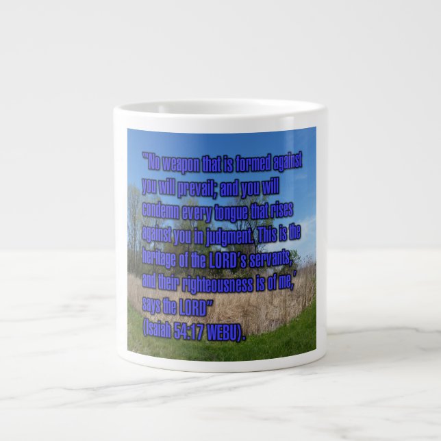Isaiah 54:17 WEBU-Tasse Jumbo-Tasse (Vorderseite)