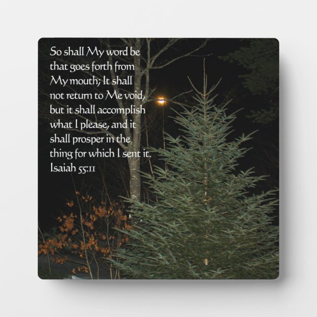 Isaiah 55:11 fotoplatte (Vorderseite)