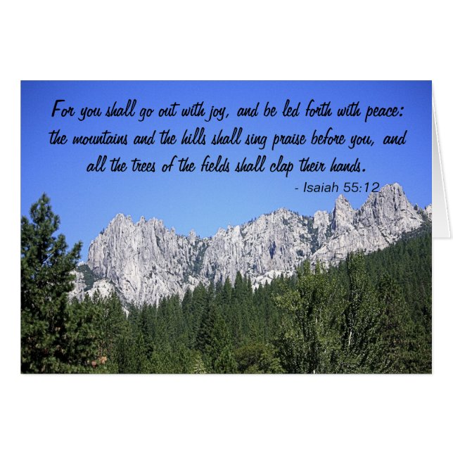 Isaiah 55:12 - Karte & Umschlag (Vorderseite (Horizontal))