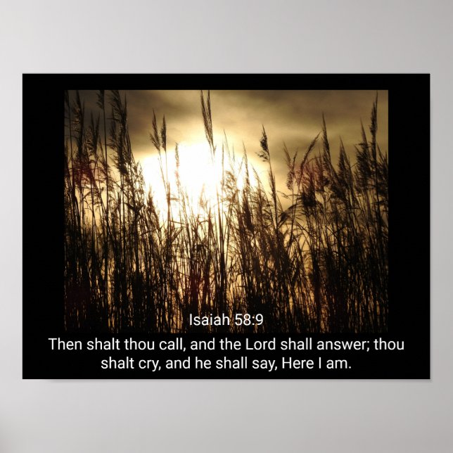 Isaiah 58:9 - Hier bin ich - Art Print Poster (Vorne)