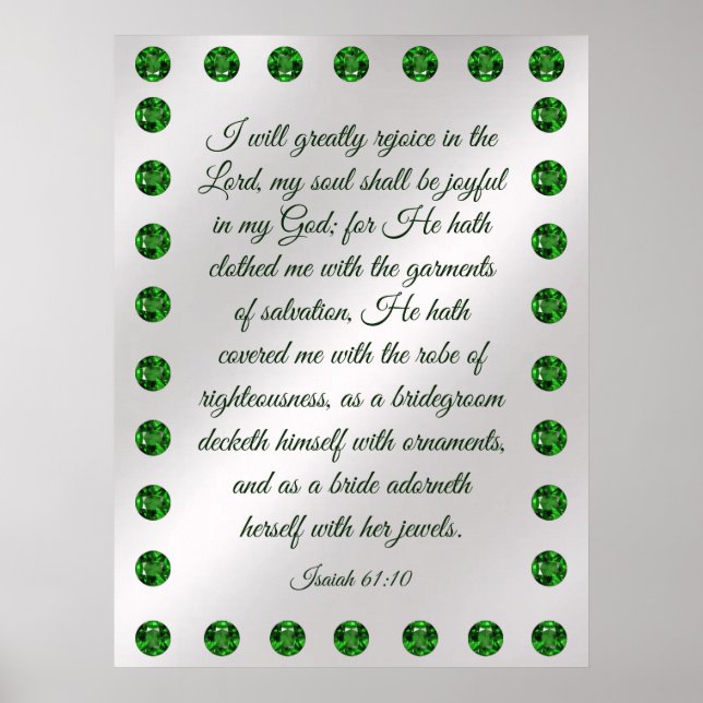 Isaiah 61:10 Poster (Vorne)