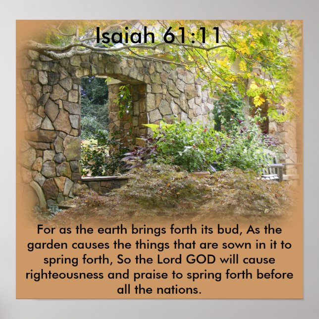 Isaiah 61:11 poster (Vorne)