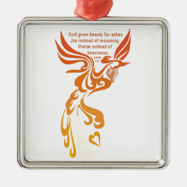 Isaiah 61 Phoenix Premium Square Ornament Aus Metall
