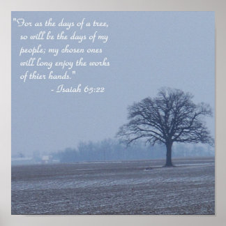 Isaiah 65:22 Bible Verse Poster