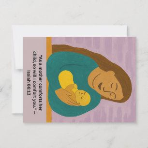 Isaiah 66:13 Bequemlichkeit Mutter und Baby Postka Postkarte