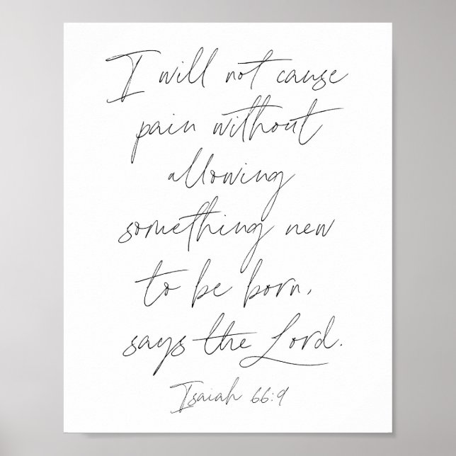 Isaiah 66:9 poster (Vorne)