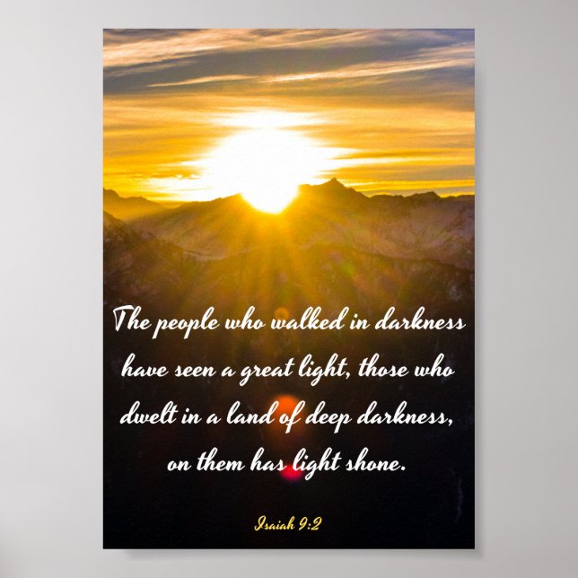Isaiah 9:2 - Bibelverse Poster (Vorne)