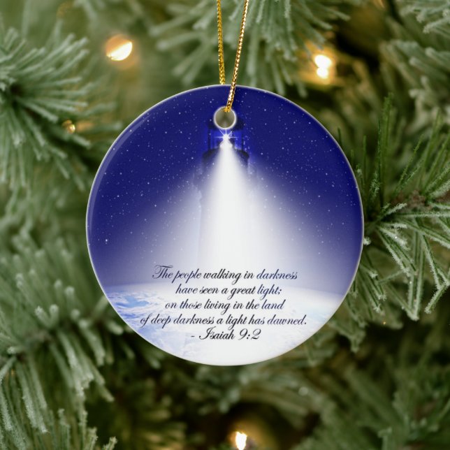 Isaiah 9:2 Weihnachten Keramik Ornament (Baum)