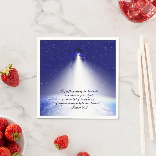 Isaiah 9:2 Weihnachts-Foto Serviette (Beispiel)