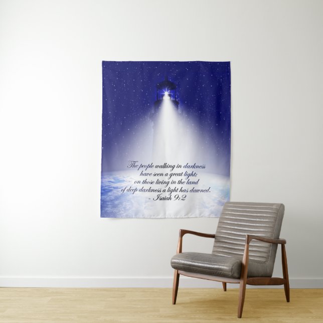 Isaiah 9:2 Weihnachts-Foto  Wandteppich (Beispiel)
