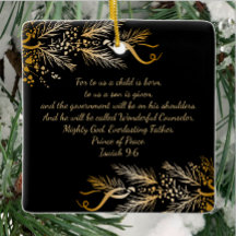 Isaiah 9:6 Christliches Personalisiertes Weihnacht
