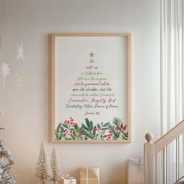Isaiah 9:6 Denn Uns a Kind ist Geboren Weihnachten Poster (Von Creator hochgeladen)