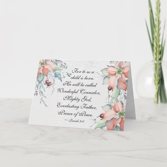 Isaiah 9:6 Er wird als wunderbar bezeichnet... Wei Karte (Vorderseite)