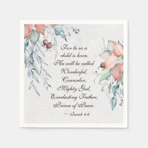 Isaiah 9:6 Er wird als wunderbar bezeichnet... Wei Serviette