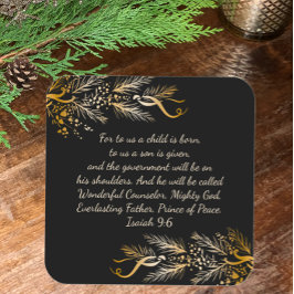 Isaiah 9:6 Für uns ein Kind ist Geborene Bibel Wei Quadratischer Aufkleber