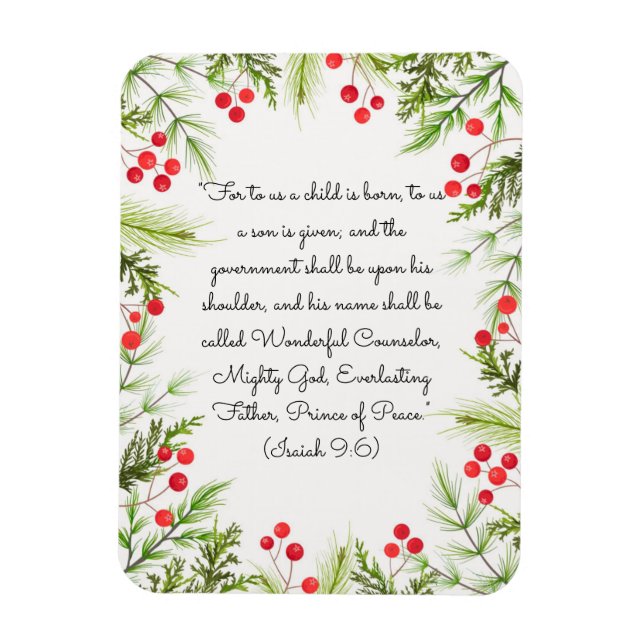 Isaiah 9:6 magnet (Vertikal)