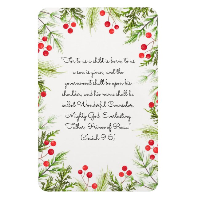 Isaiah 9:6 magnet (Vertikal)