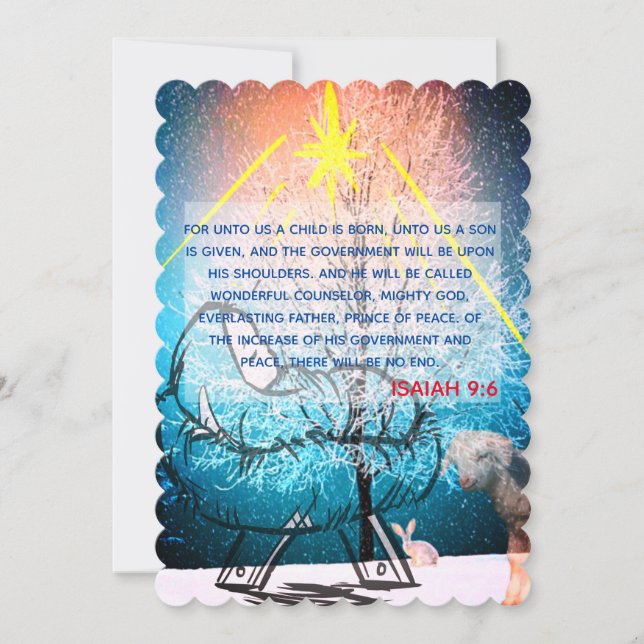 Isaiah 9:6 Uns a Kind ist Geboren Weihnachten (Vorderseite)