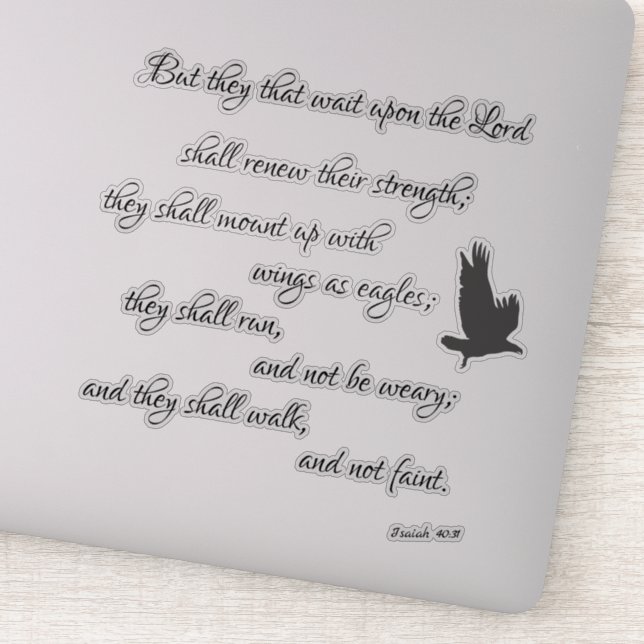 Isaiah Eagles Bible Verse Aufkleber (Detail)
