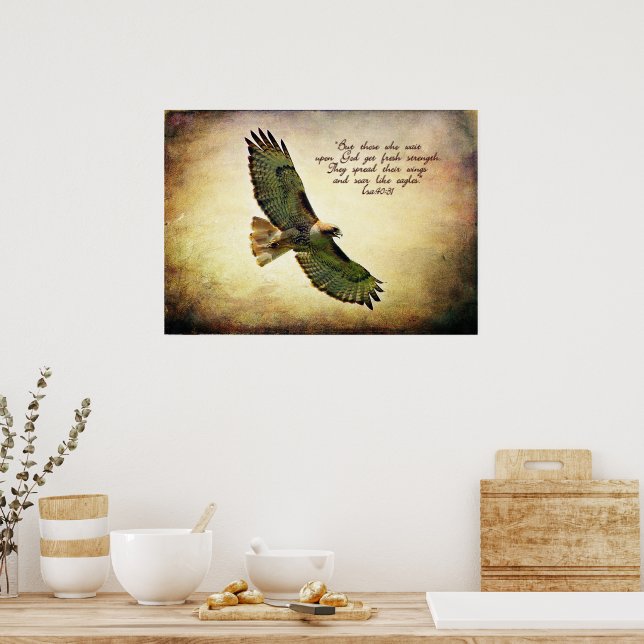 Isaïe 40:31 Affiche Inspirationnelle (Cuisine)