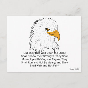 Isaïe 40:31 Montez sur Eagle Wings Carte postale