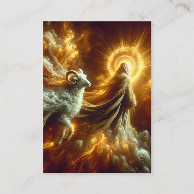 Isaïe 53:6-7 Cartes KJV - Agneau à l'abattoir (Devant)