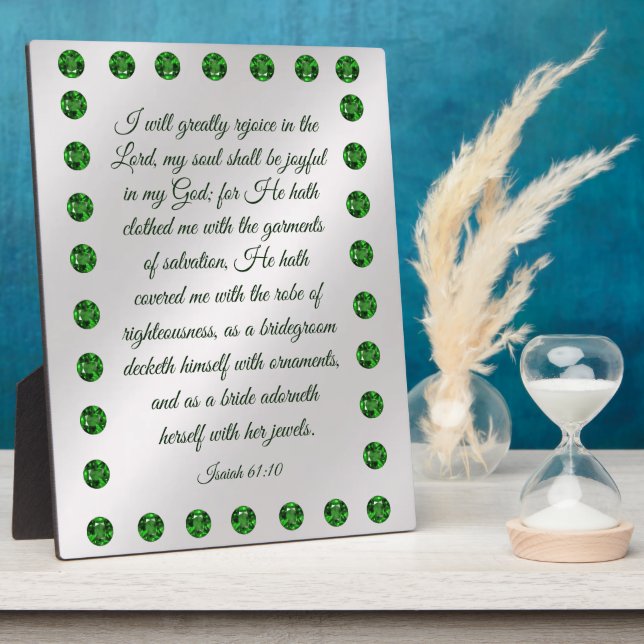 Isaïe 61:10 Plaque (Côté)