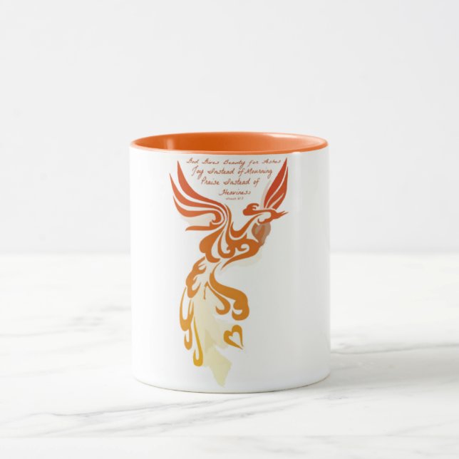 Isaïe 61 Phoenix tasse de sonnerie de 11 onces (Centre)