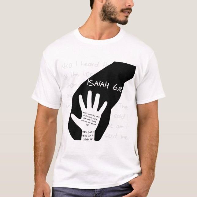 Isaïe 6:8 T-shirt homme chrétien (Devant)