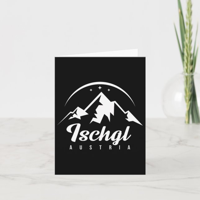 Ischgl Austria Ski Resort Skifahren Snowboarden So Karte (Vorderseite)