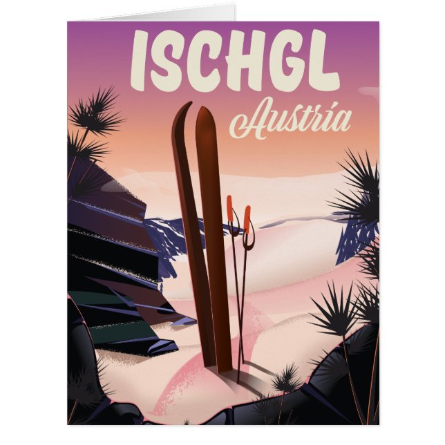 Ischgl Austria Vintages Skiposter. (Vorderseite)